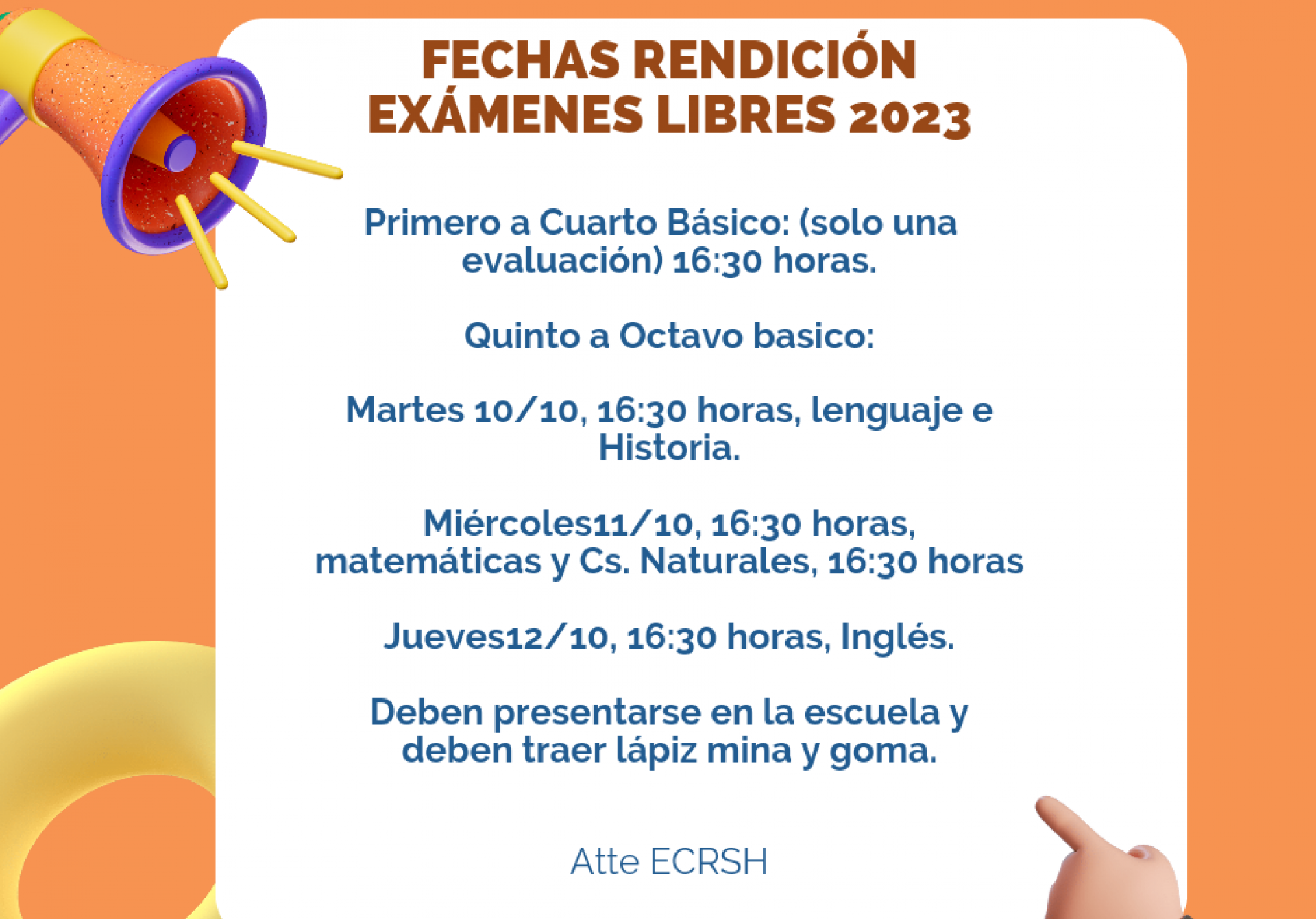 Rendición Exámenes Libres